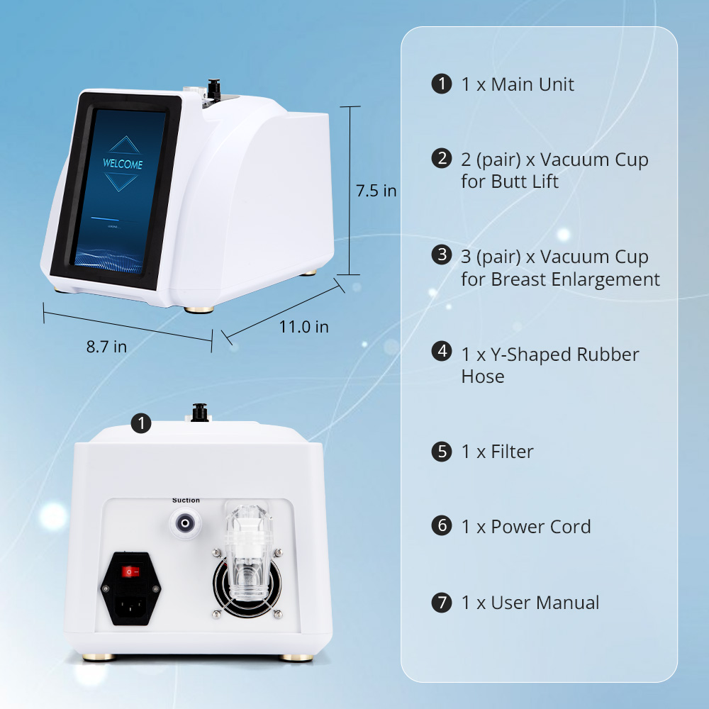 Vacuum Therapy Machine With Preset Memory For Breast & Buttock Enhancement